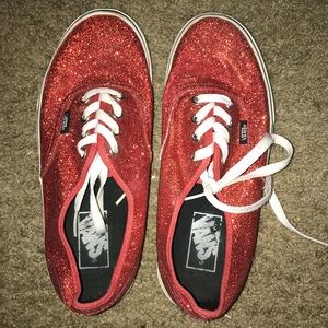 Red Sparkly Vans